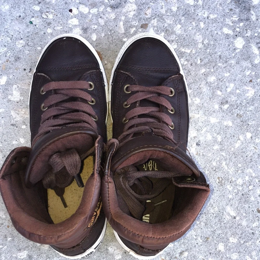 CONVERSE Chuck Taylor Padded Collar High 4 Farben Brown Leather Shoes | …
